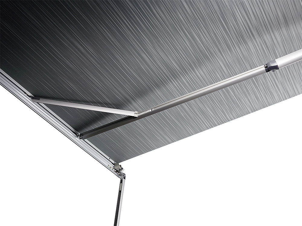 Thule Omnistor 5200 stříbrná, 350 cm, plachta Saphir modrá