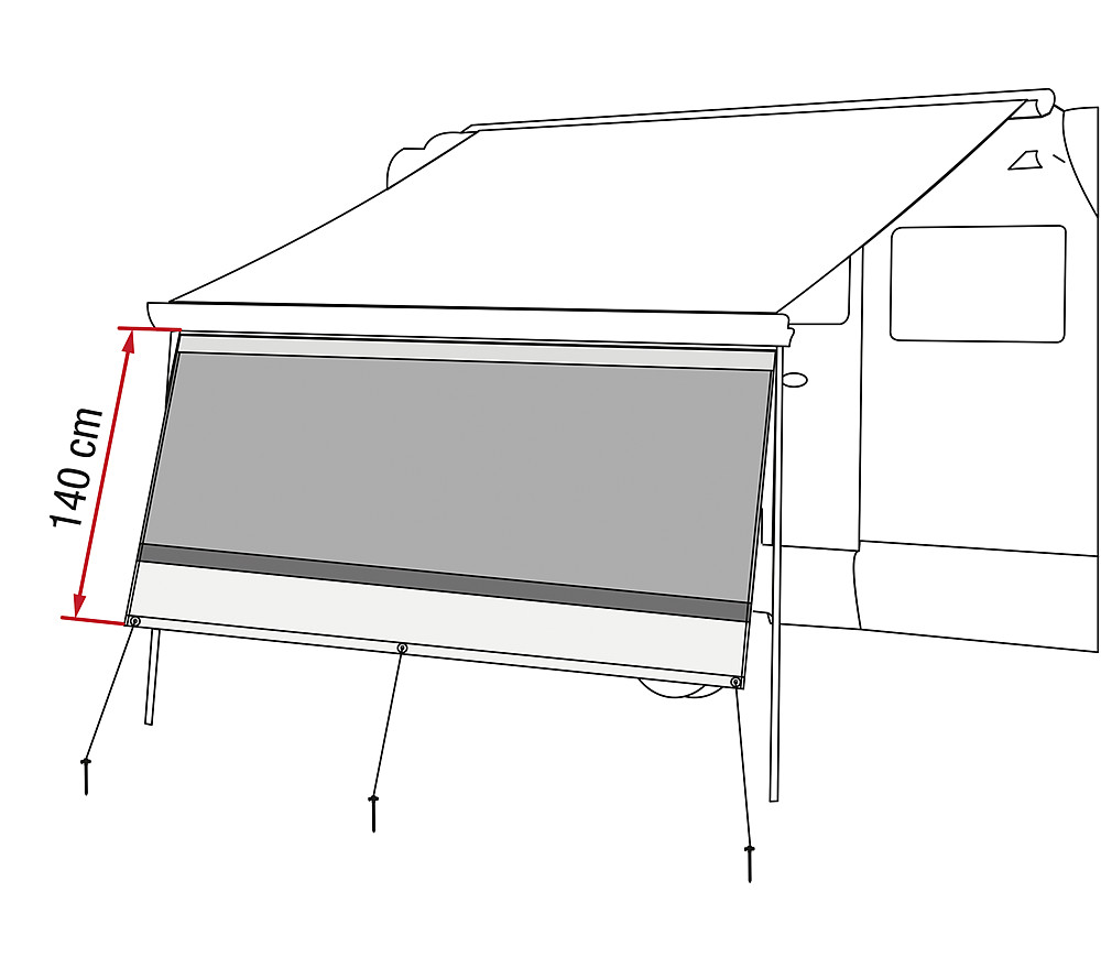 Čelní stěna Fiamma Blocker 350 cm