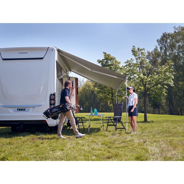 Thule Omnistor 9200 stříbrná, šedá plachta, 600 cm