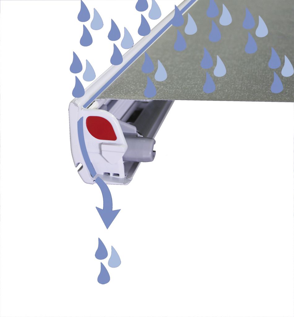 Fiammastore F45 S černá, plachta šedá Royal, 300 cm