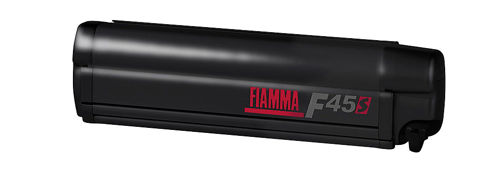 Fiammastore F45 S černá, plachta šedá Royal, 400 cm