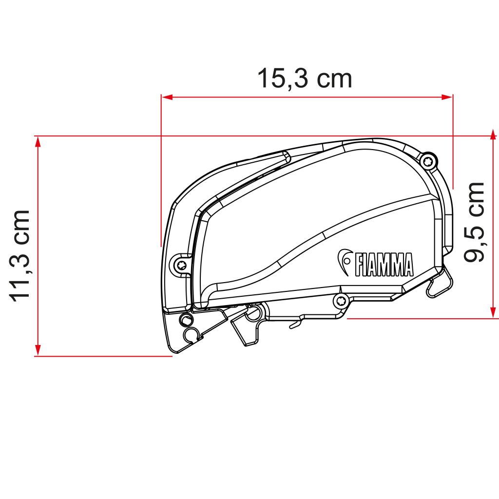 Fiammastore F80 S 400 černá, šedá plachta