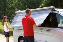 Fiamma F35 Pro, šedá, šedá plachta 223 x 225