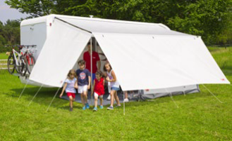 Fiamma F35 Pro, šedá, šedá plachta 223 x 225