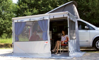 Fiamma F35 Pro, šedá, šedá plachta 253 x 225
