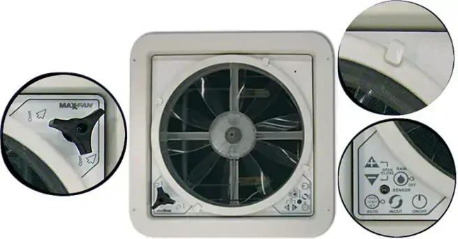 Střešní ventilátor MaxxFan Deluxe manuál, bílá