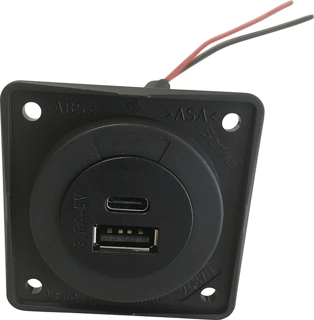 USB zásuvka Berker Integro USB-A/C, 12 V, antracit