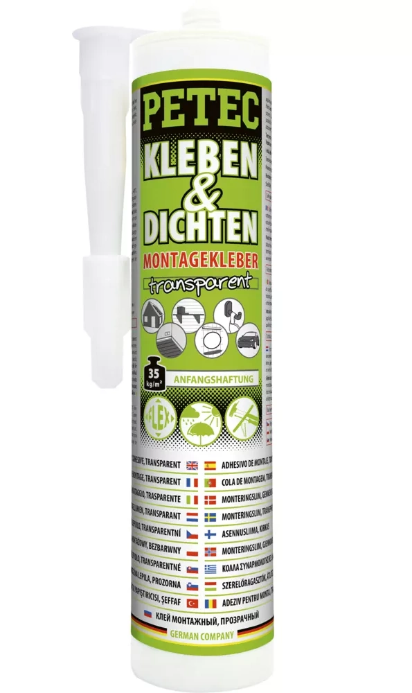 Polymerové lepidlo PETEC 290 ml, transparentní