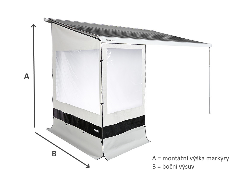 Boční stěna Thule Rain Blocker G2, 200 cm, výška S