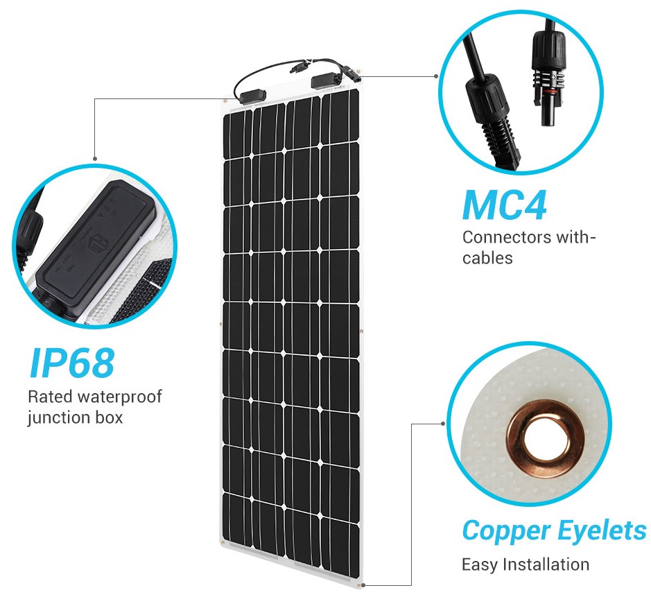 Flexibilní solární panel Renogy 100Wp/12V