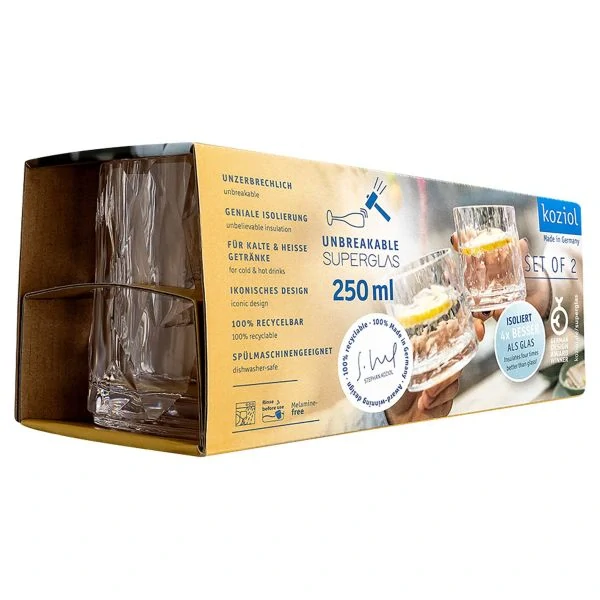 Sklenice koziol CLUB 250 ml, 2 ks