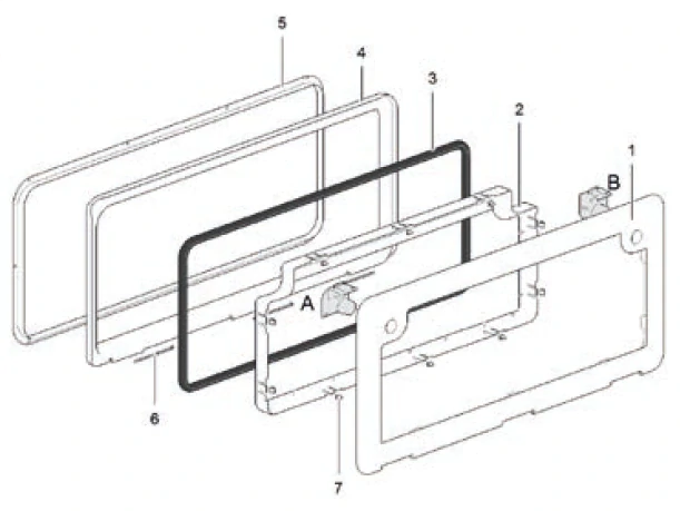 Těsnění servisních dvířek Thetford model D4
