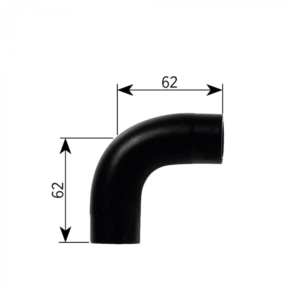 Gumové koleno Alde 22 x 62 mm