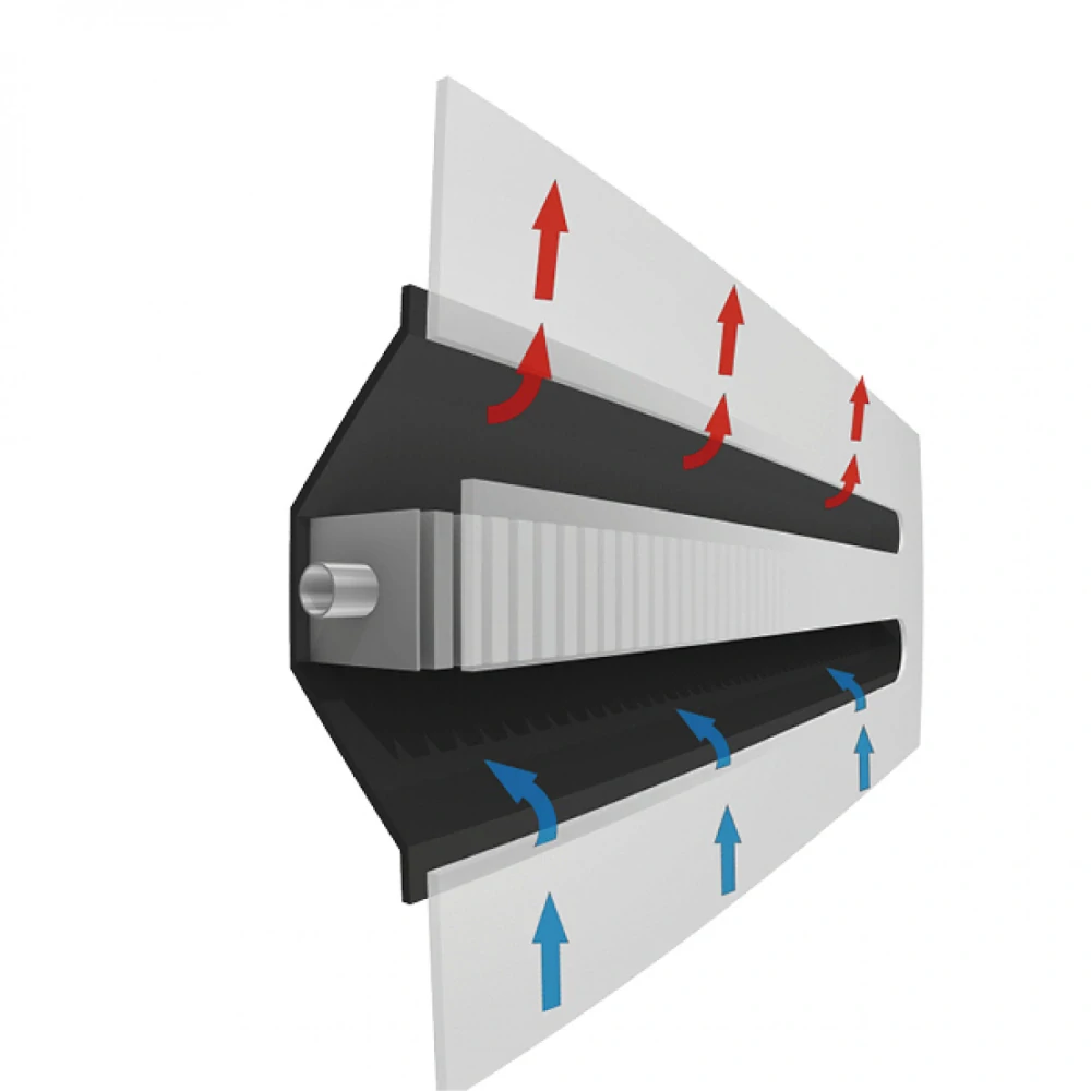 Alde konvektor 60x60 / D=22 mm, L=805 mm vestavný