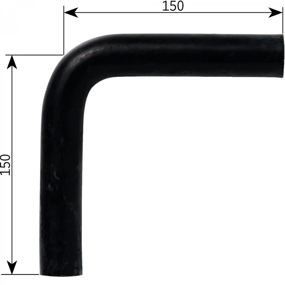 Gumové koleno Alde 16 x 150 mm