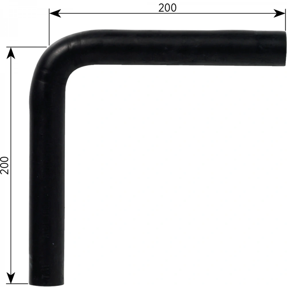 Gumové koleno Alde 16 x 200 mm