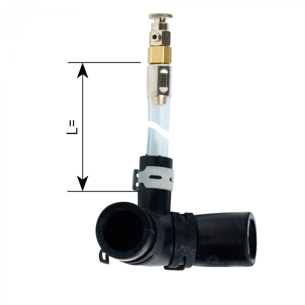 Gumové koleno Alde 22 mm horizontální s prodlouženým odvzdušněním 300 mm