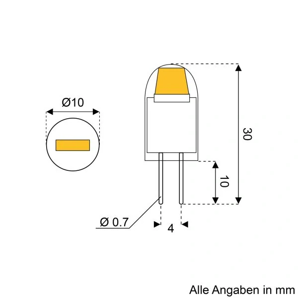 LED žárovka G4 1 W / 90 lm