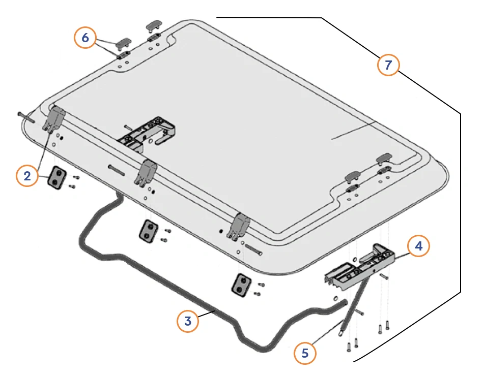Madlo střešního okna Dometic Heki 2