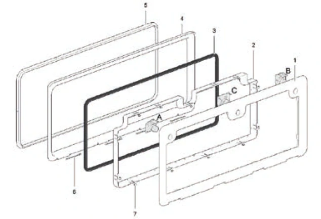 Těsnění servisních dvířek Thetford model D6