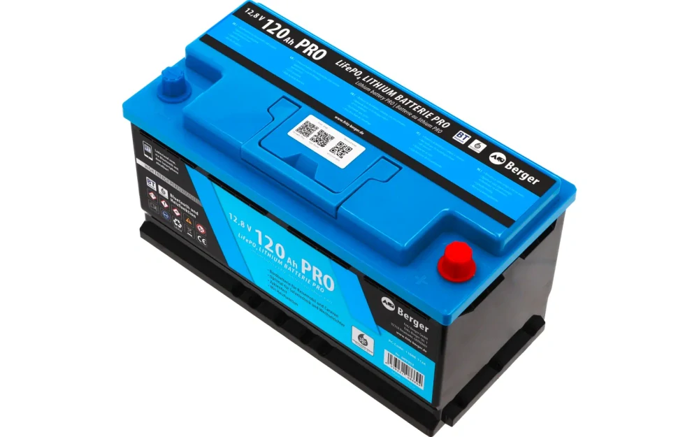 LiFePO4 baterie Berger Lithium Pro 120 Ah 12V s Bluetooth a ohřevem