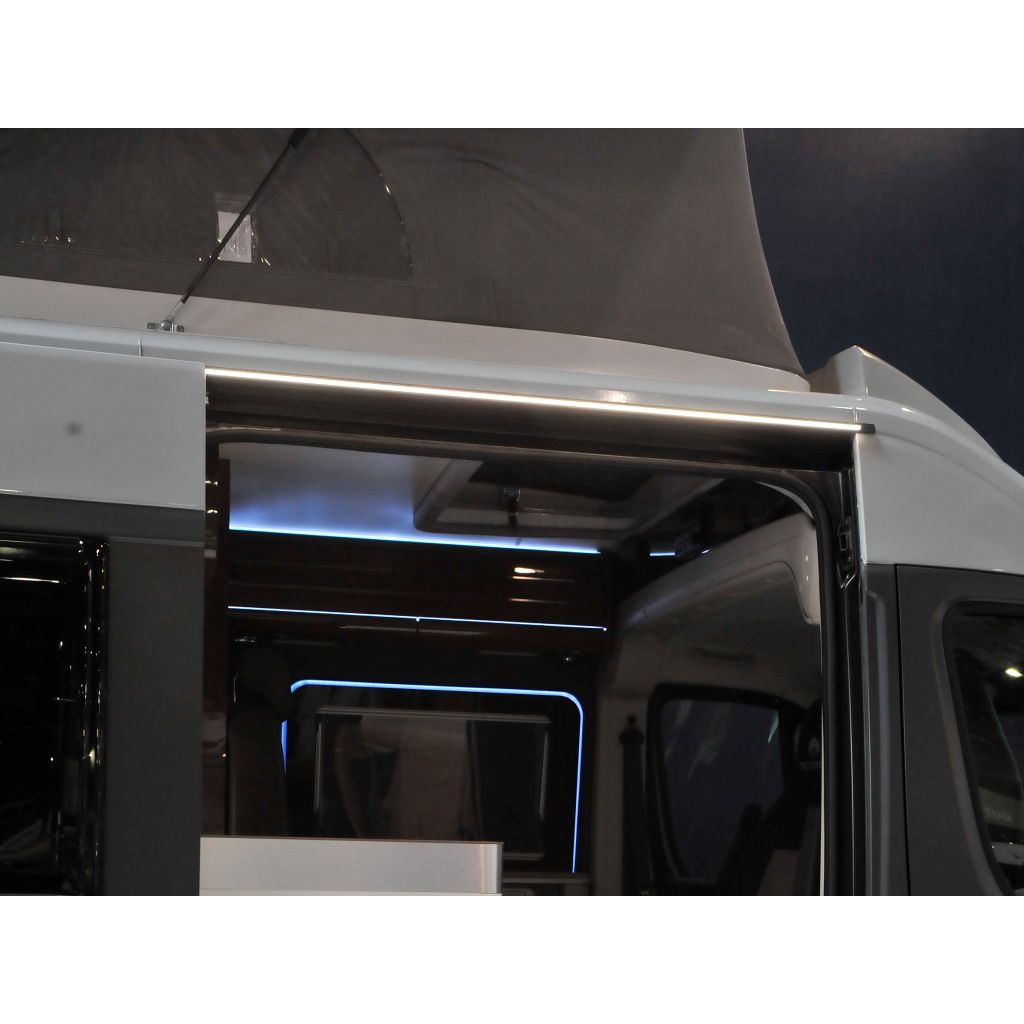 Boční okapová lišta Dimatec s LED světlem pro Fiat Ducato