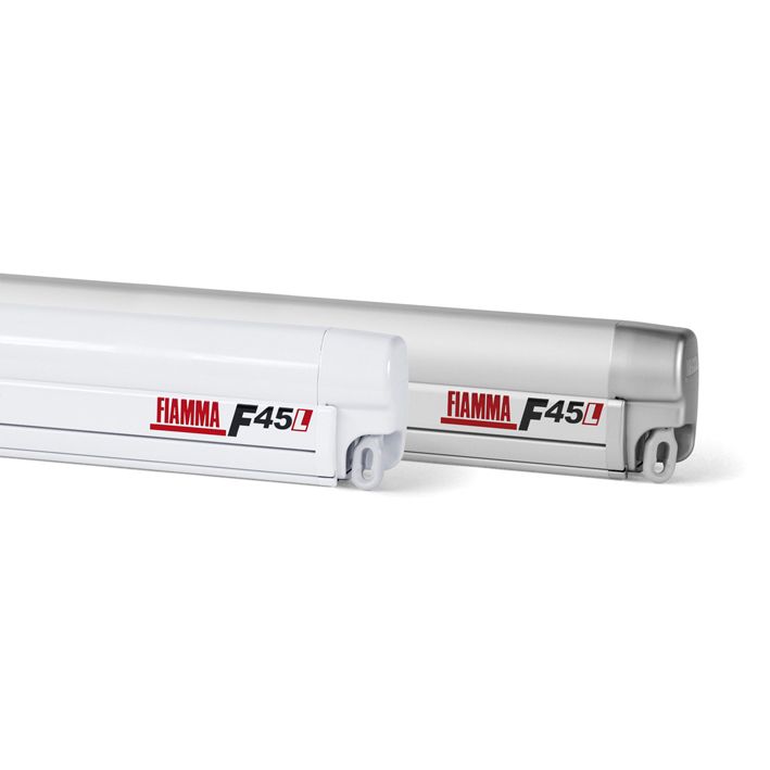 Fiammastore F45 L bílá, plachta šedá Royal, 450 cm
