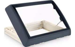 Střešní okno Dometic Midi Heki FL, klička, bez ventilace, šedá