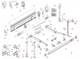 Výsuvný panel Fiamma F45S, 400 cm, bílá