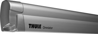 Thule Omnistor 8000 s motorem 220 V, stříbrná, plachta šedá Mystic, 400 cm