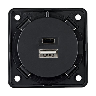 USB zásuvka Berker Integro USB-A/C, 230 V, antracit