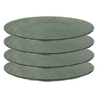 Sada mělkých talířů koziol Club, 4 ks šedá