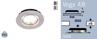 LED bodové světlo Frilight Vega 48, chrom