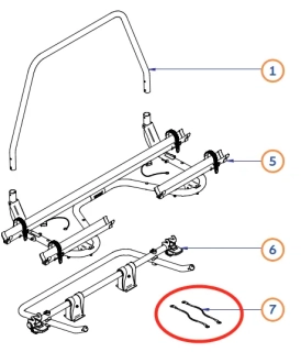 Zajišťovací lanka nosiče Thule Caravan Superb 550 mm, 2 ks
