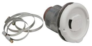 Koncovka stěnového komínu Alde, komplet světle šedá