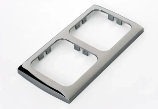 Dvojrámeček Softline, stříbrná