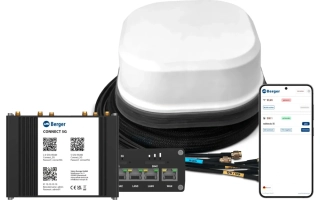 5G router se střešní anténou Berger Connect