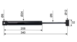 Tlumič nájezdové brzdy pro nápravy Peitz PAV/SR 1.3X