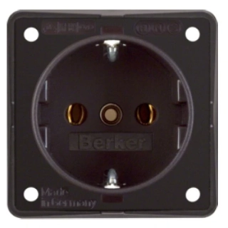 Schuko zásuvka Berker Integro, hnědá